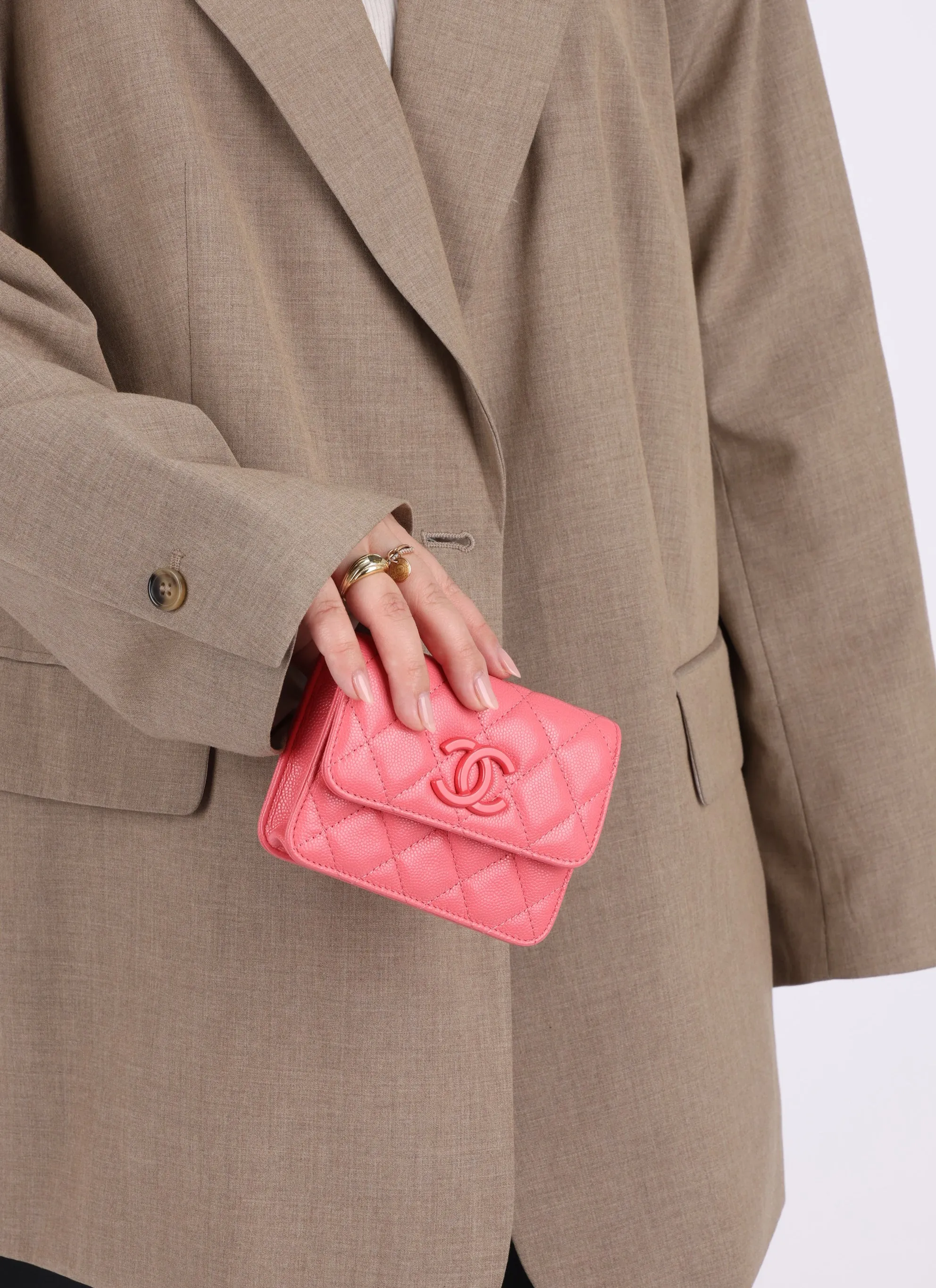 Chanel 2020 Caviar Cardholder Belt Bag