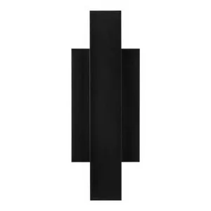 Chara 12 In. Square LED Outdoor Wall Sconce Black Finish