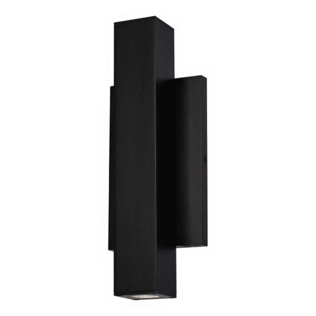 Chara 12 In. Square LED Outdoor Wall Sconce Black Finish