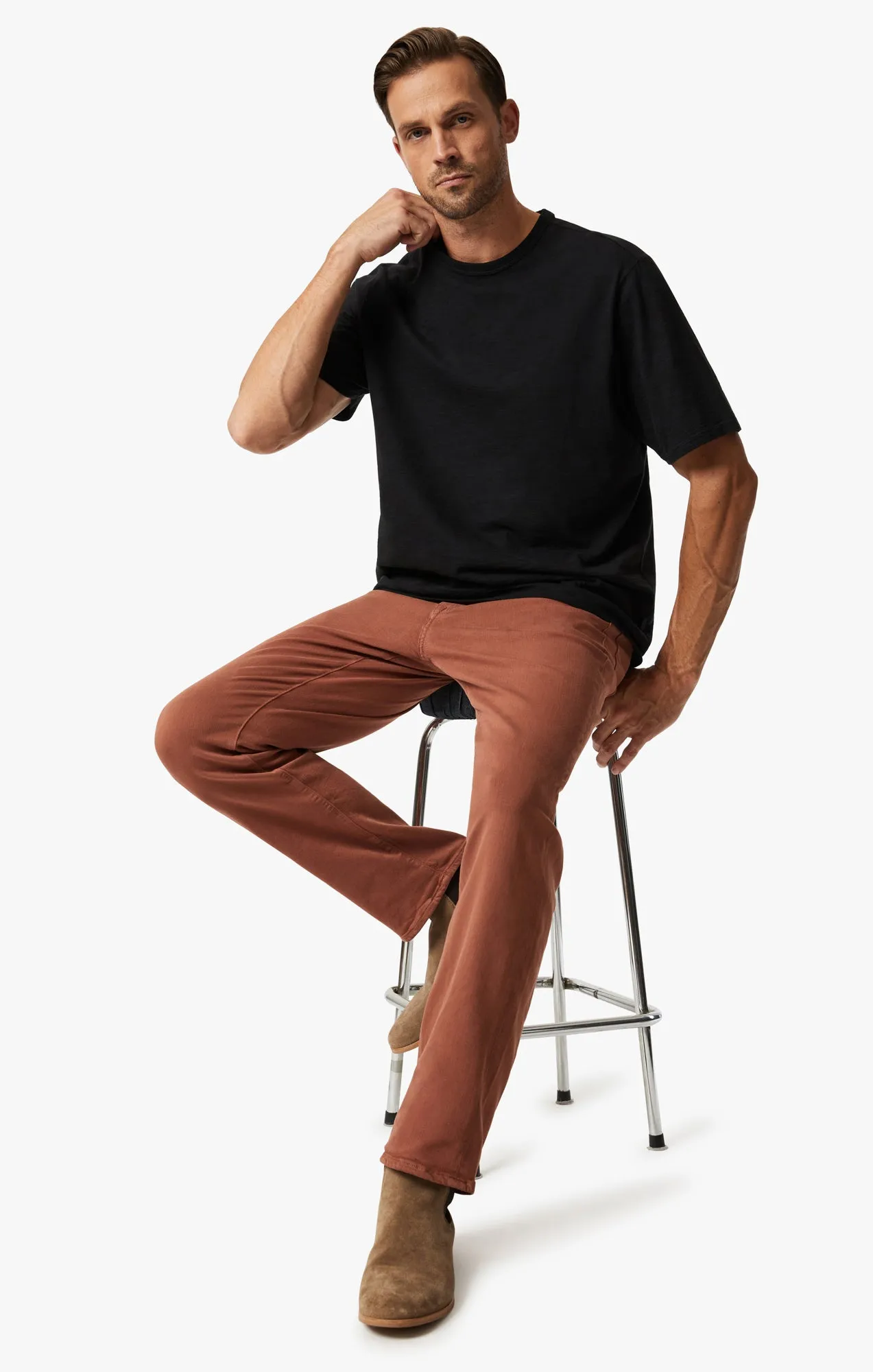 Charisma Relaxed Straight Pants In Cinnamon Comfort