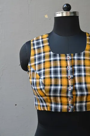 Checks Sleeveless Blouse