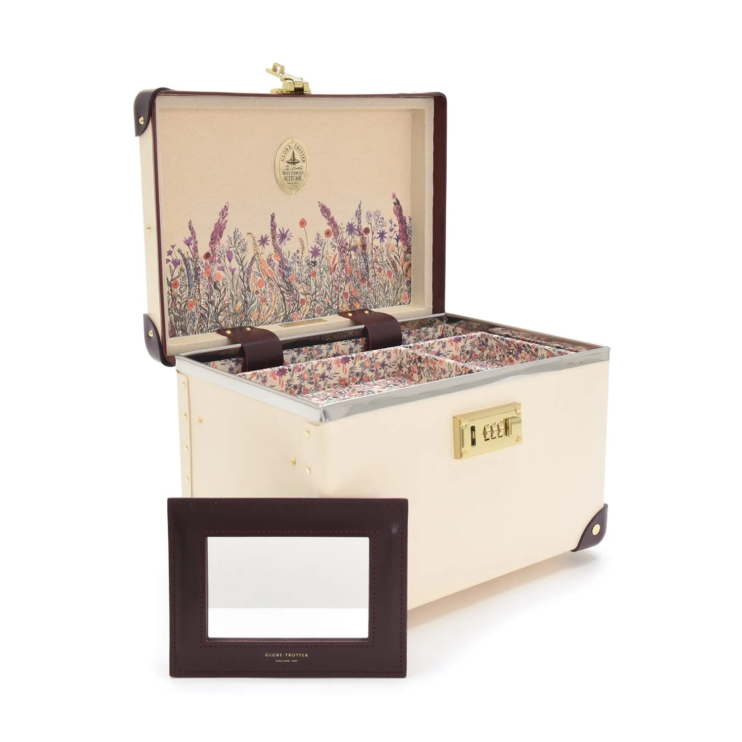 Chelsea Garden · Vanity Case | Ivory/Burgundy