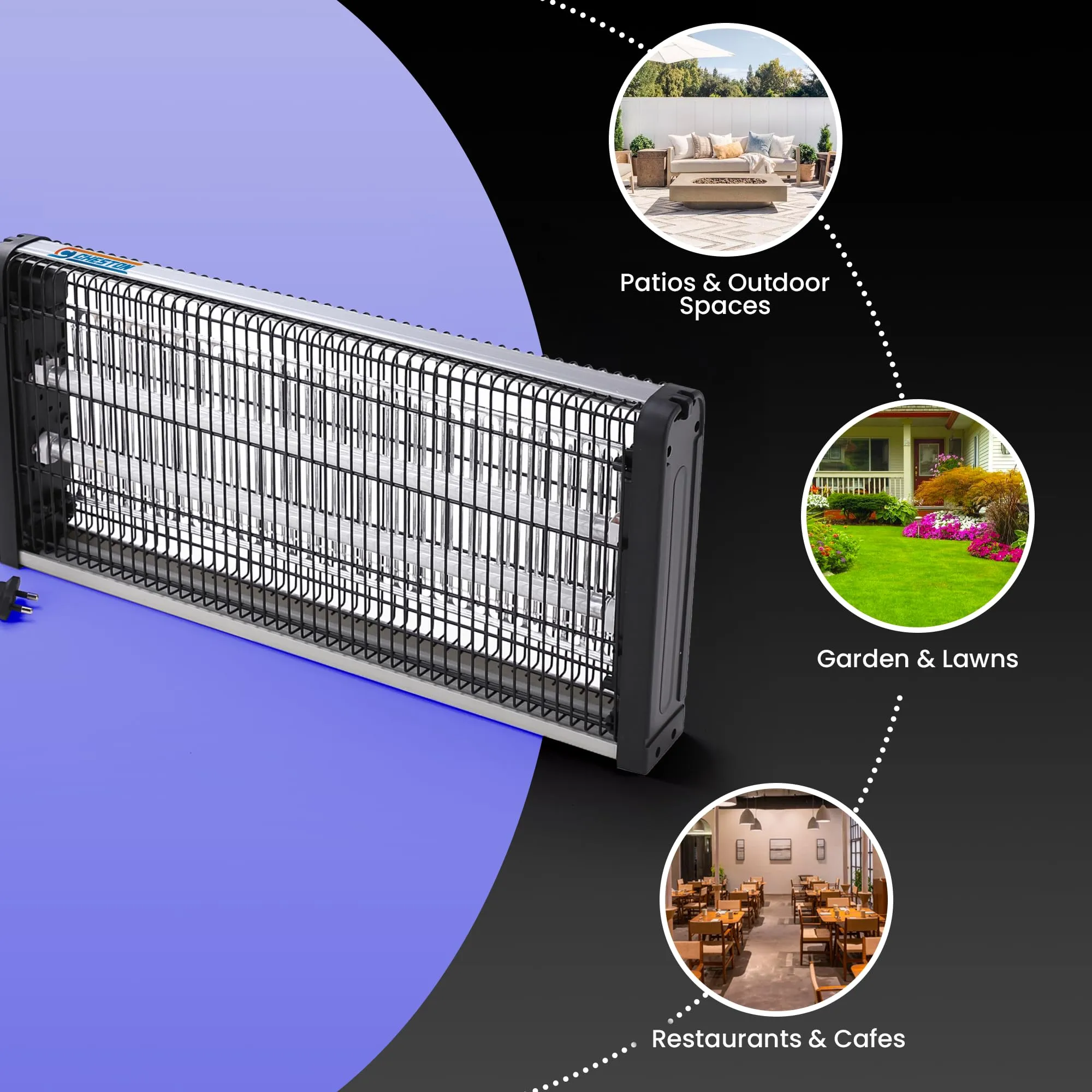 Cheston 30W Insect Killer Machine Bug Zapper Fly Catcher with UV LED for Home Restaurants Hotels & Offices Mosquito Killer Lamp Pest Control