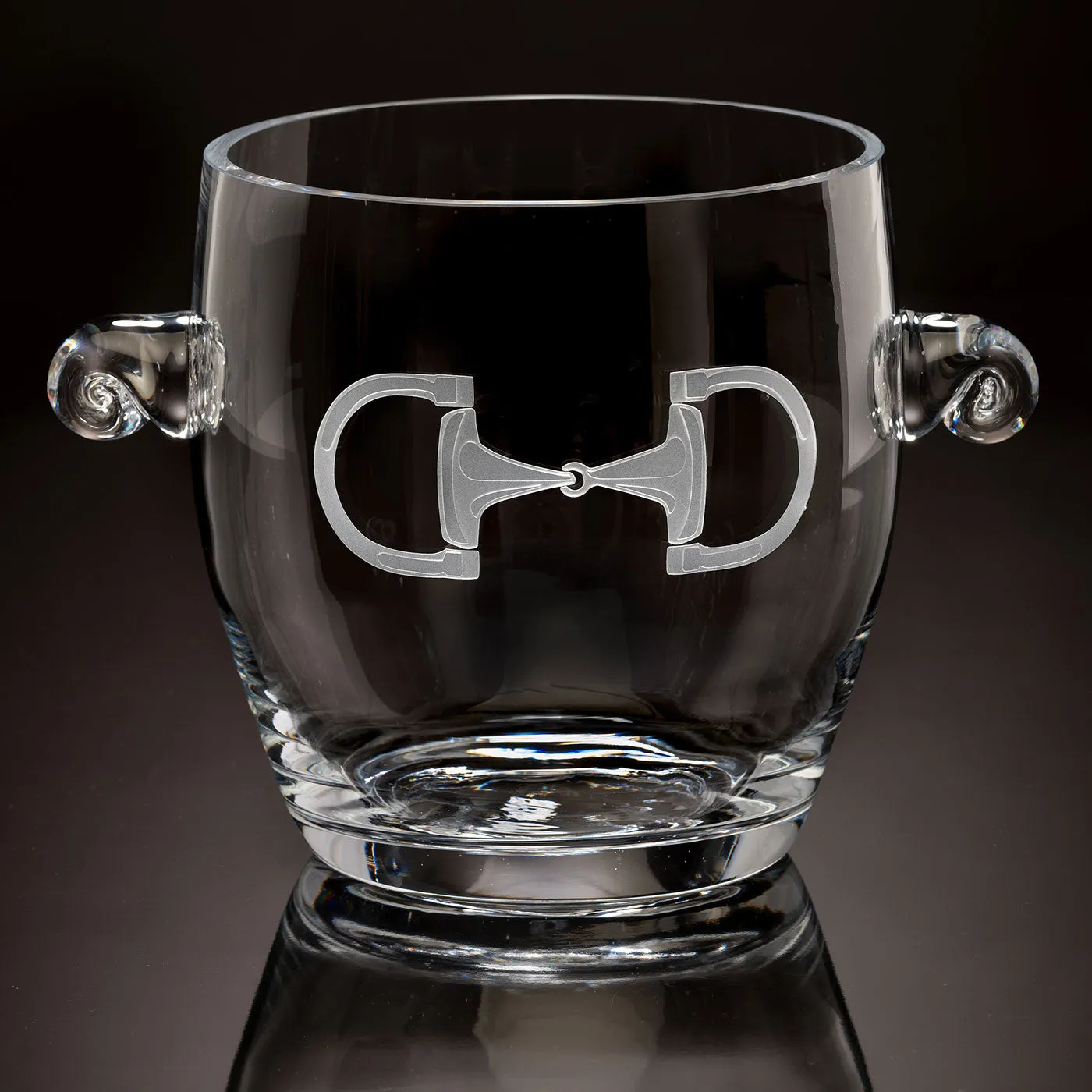 Cheval Etched Crystal Equestrian Ice Bucket by Julie Wear