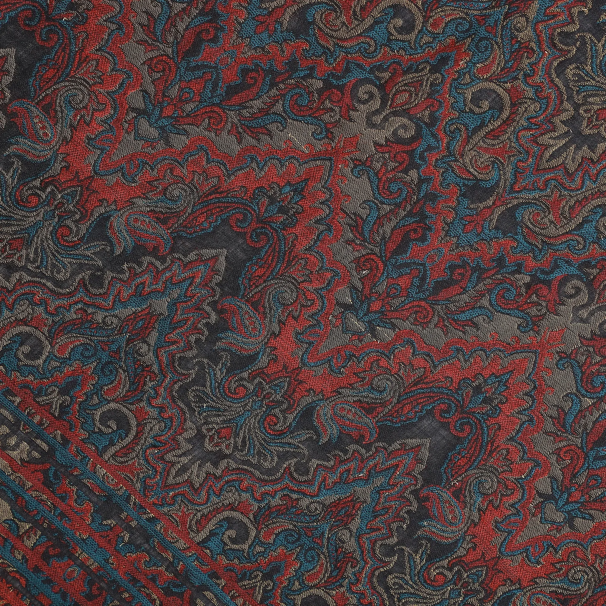 Chevron Paisley Traditional Zari Woolen Stole