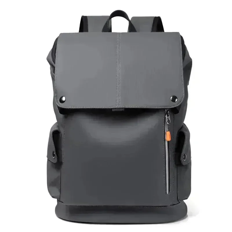 Chic Waterproof PU Leather Laptop Backpack with USB Charging for Professionals