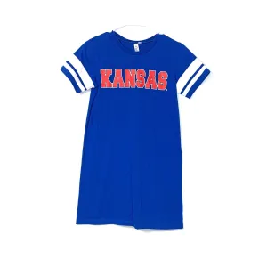 Chicka-D Womens University of Kansas Jayhawks Short Sleeve Top Long
