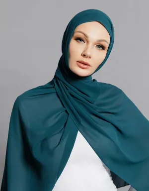 Chiffon Shawl - Shades of Green