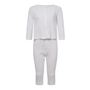 Children's Pointelle Sleep Set- White