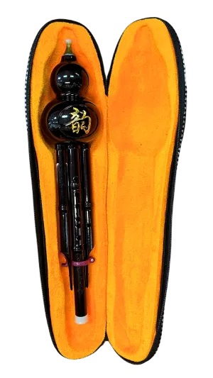 Chinese Hulusi Gourd Cucurbit Flute W/ Case