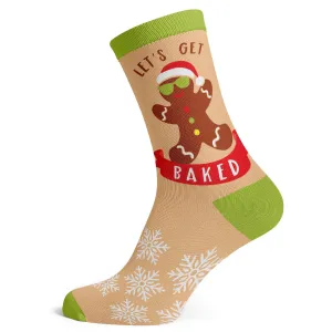 Christmas Banner Baked Gingerbread Socks