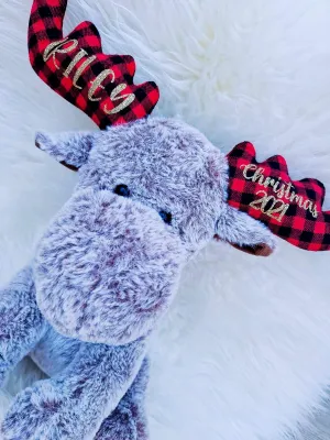 Christmas PLAID Moose Plush - PRE-ORDER