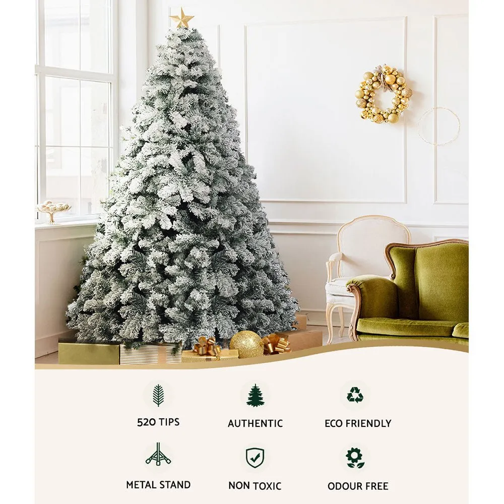 Christmas Tree 1.8M Xmas Trees Decorations Snowy 520 Tips