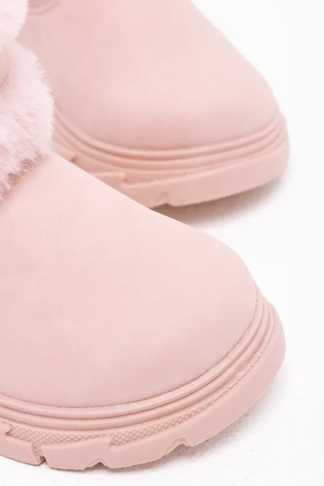 Chunky Fur Boot Pink