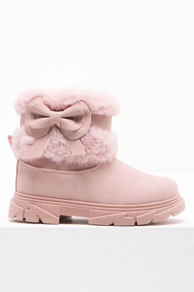 Chunky Fur Boot Pink