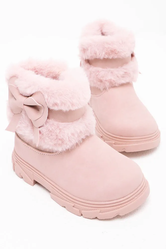 Chunky Fur Boot Pink