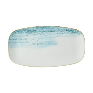 Churchill Homespun Accents Aquamarine Oblong Plates 352X187mm (Pack of 6) - CX675