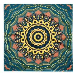 Circular Native American Geometric Pattern Designer Neckerchief Bandana