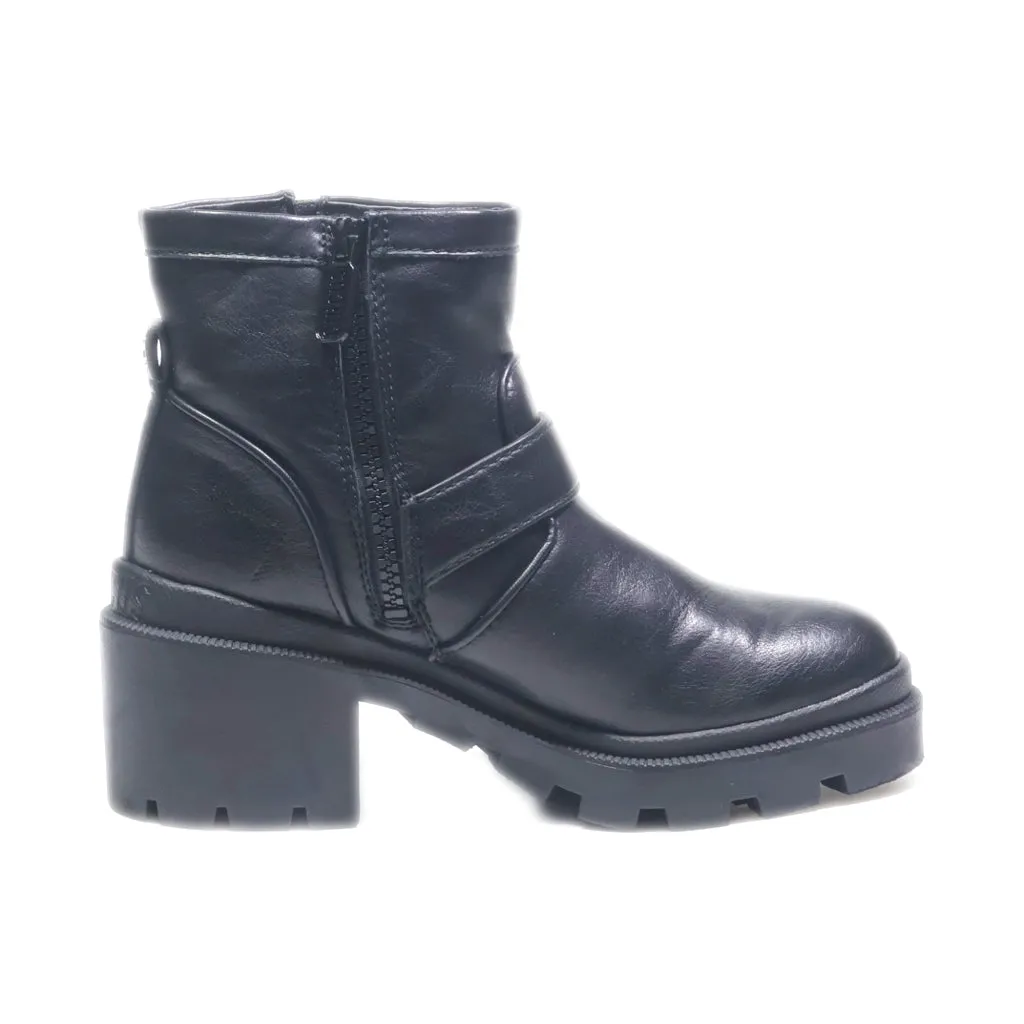 Circus Ankle Boots Leather Black Colour For Kids