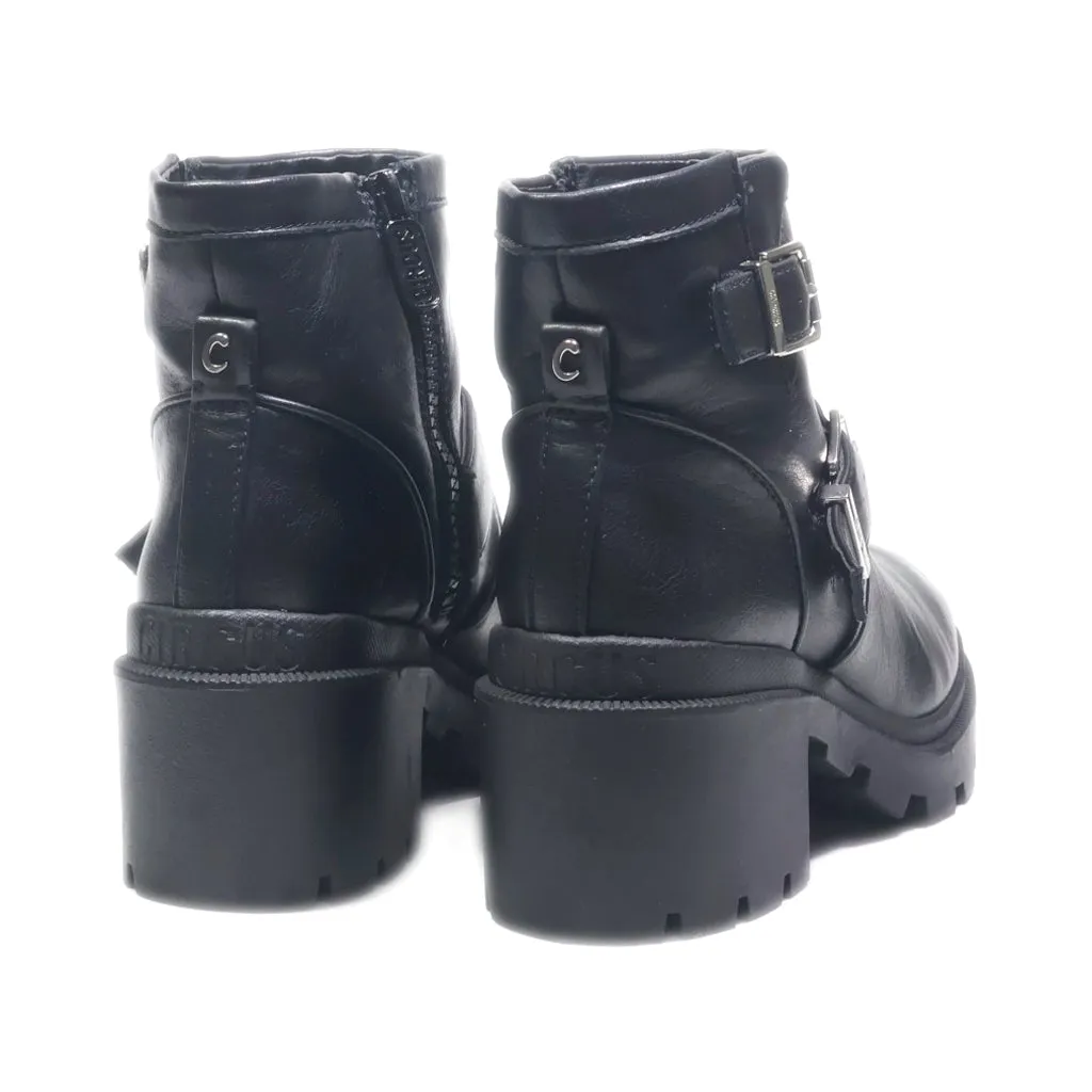 Circus Ankle Boots Leather Black Colour For Kids