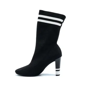 Circus Sock High Boots Fabric Black Colour For Women