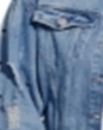 City Chic Women's Trendy Plus Size Cotton Studded Cropped Denim Jacket - Light Denim Blue Size 24W | Blue