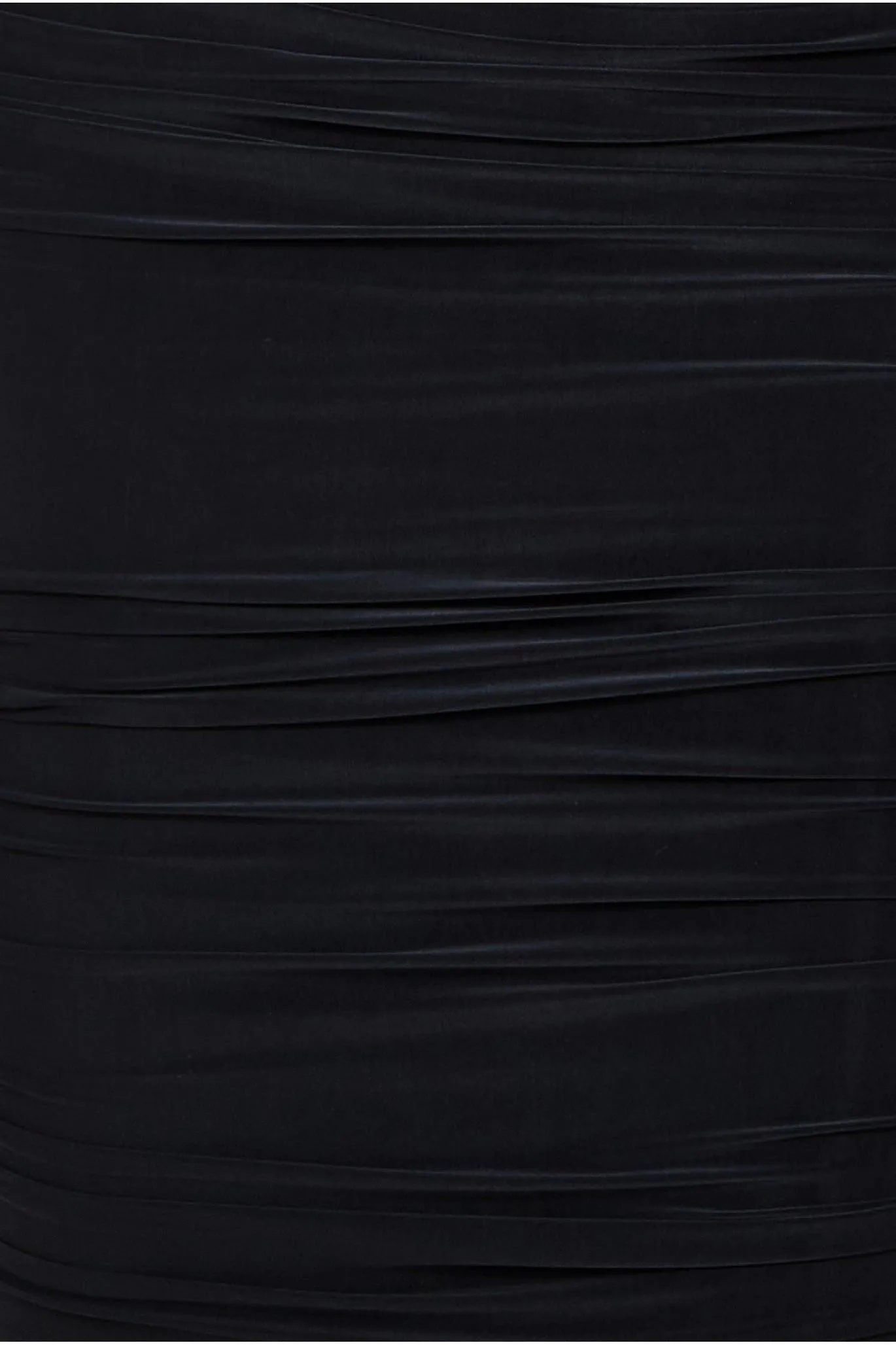 City Goddess Cut Out Ruched Midi With Drawstring - Black