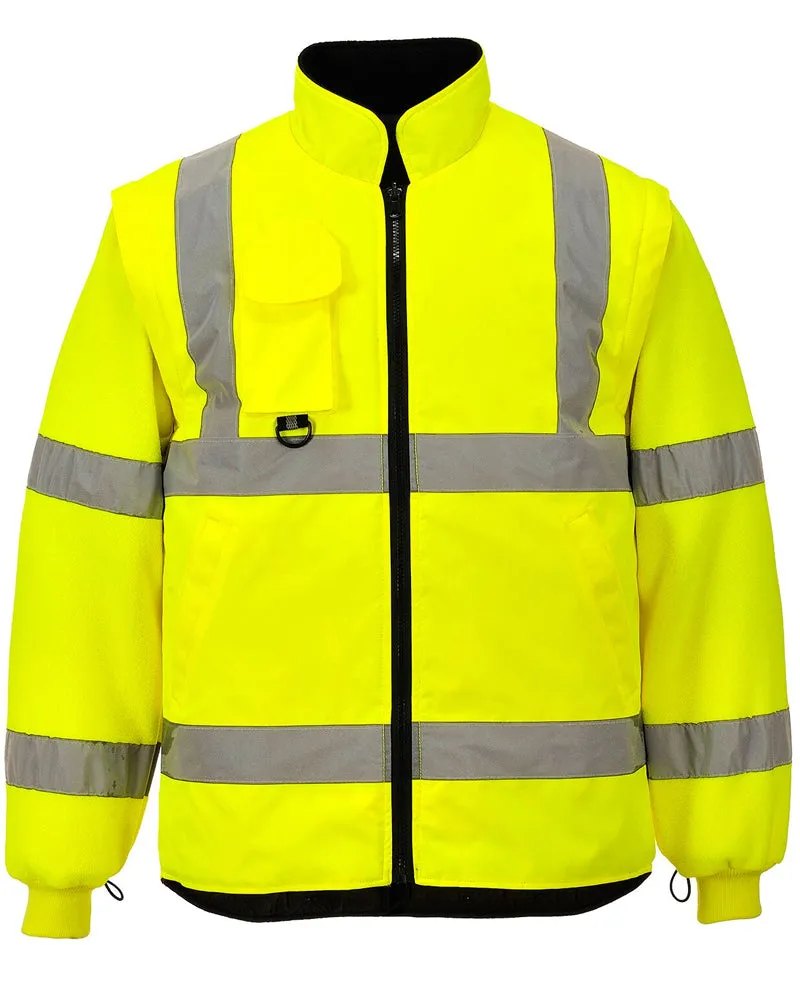 Class 3 Portwest Yellow Hi-Vis 7-in-1 Traffic Jacket