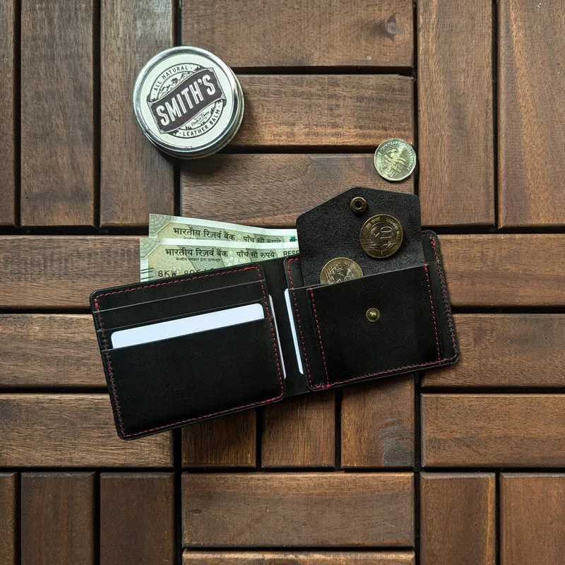 Classic Bi-Fold Wallet w/ Coin Pocket - Carbon Black