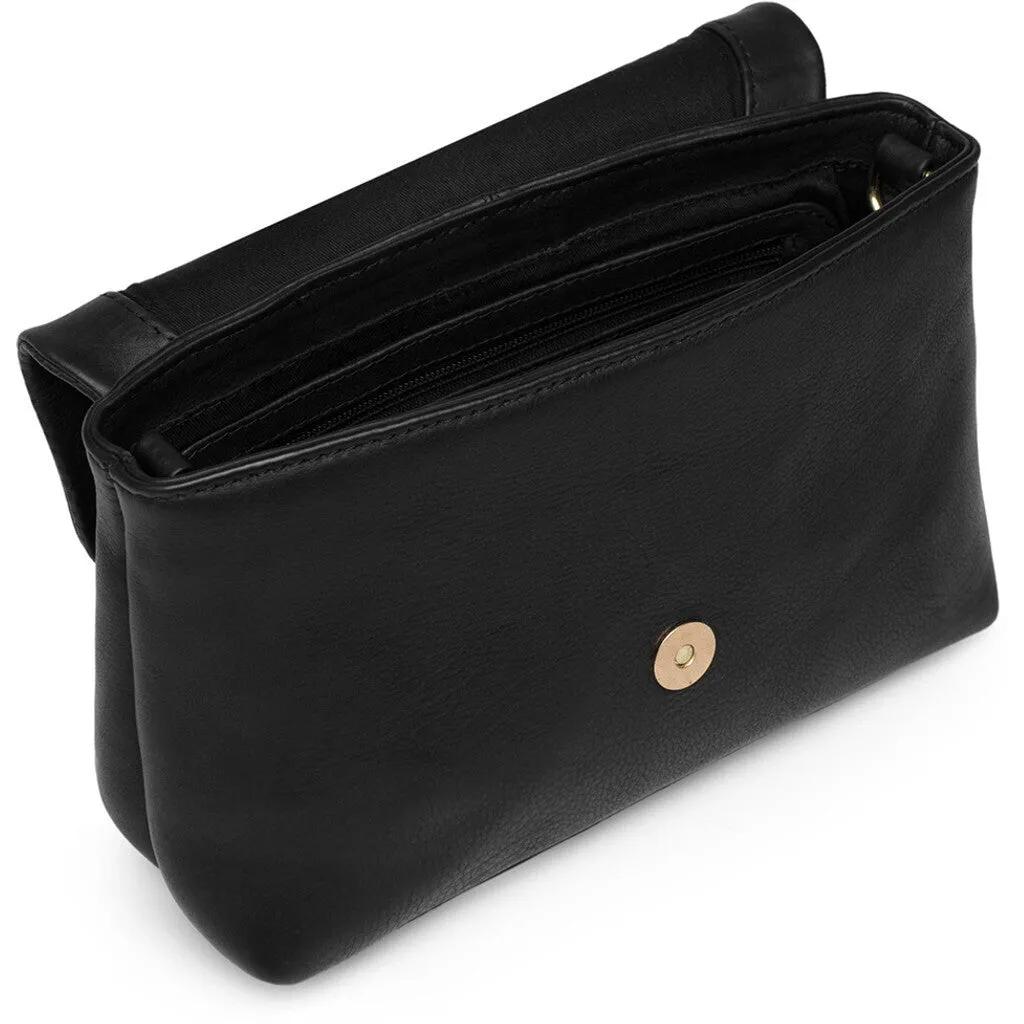 Classic crossover bag in soft leather quality / 16014 - Black (Nero)