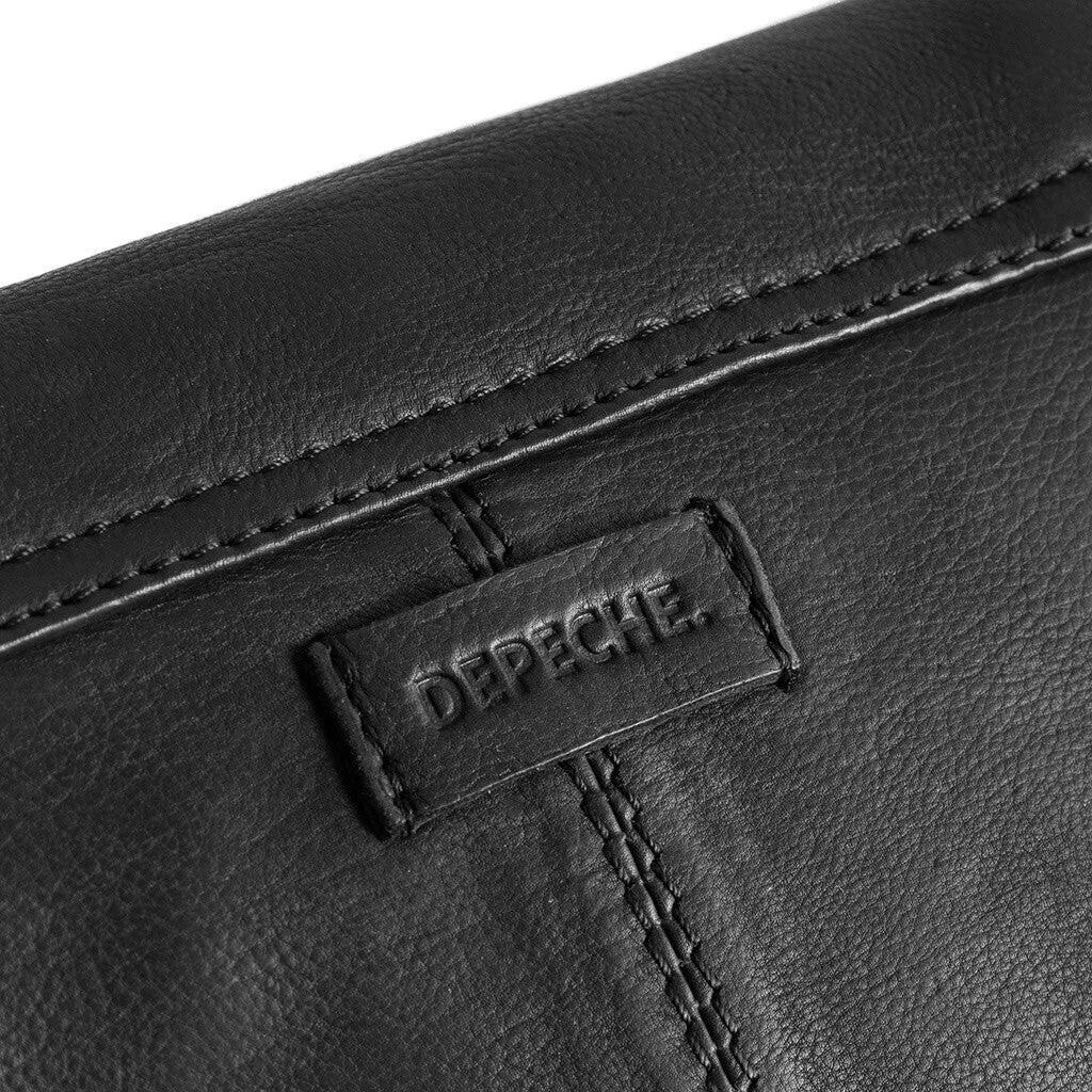 Classic crossover bag in soft leather quality / 16014 - Black (Nero)