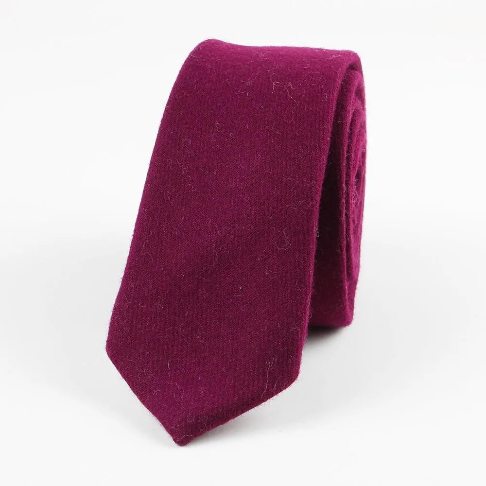 Classy Solid Wool Tie