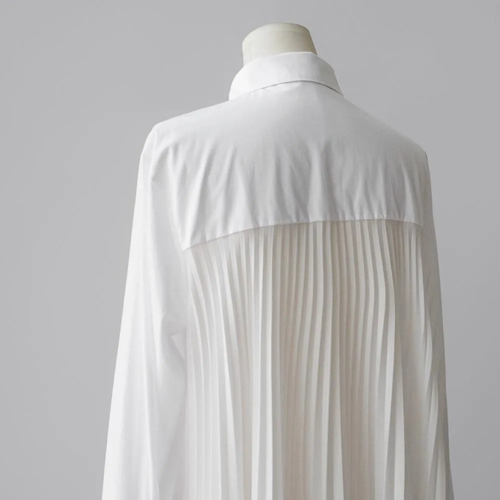 Classy Women Plus Sizes Pleated Long Shirt Dresses