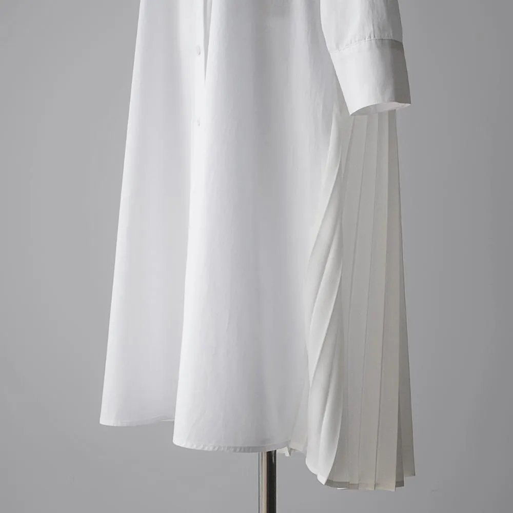 Classy Women Plus Sizes Pleated Long Shirt Dresses