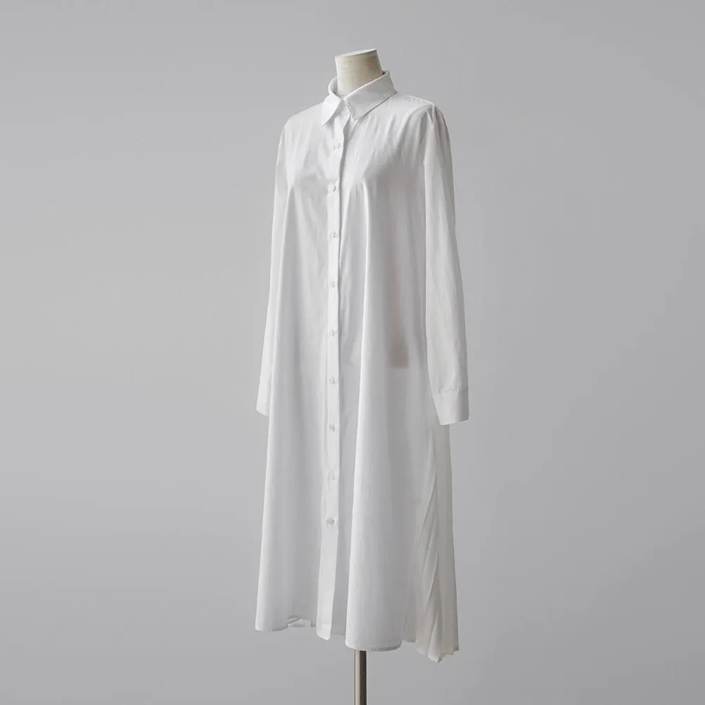 Classy Women Plus Sizes Pleated Long Shirt Dresses