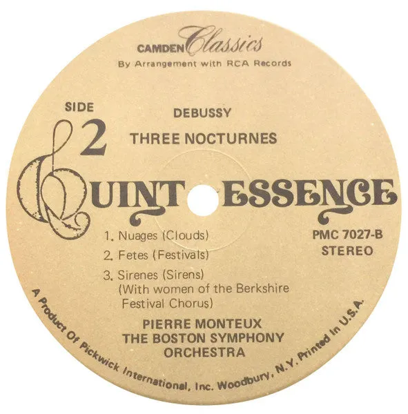 Claude Debussy / Boston Symphony Orchestra, Pierre Monteux - La Mer • Nocturnes (LP, Album) (NM or M-)