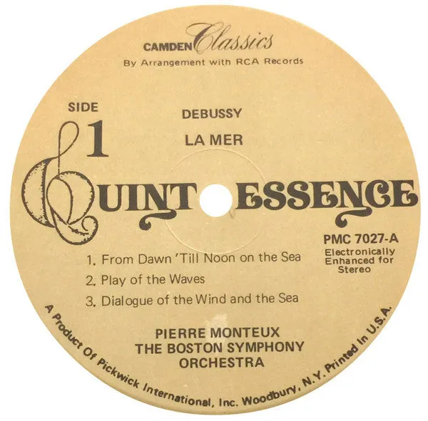 Claude Debussy / Boston Symphony Orchestra, Pierre Monteux - La Mer • Nocturnes (LP, Album) (NM or M-)