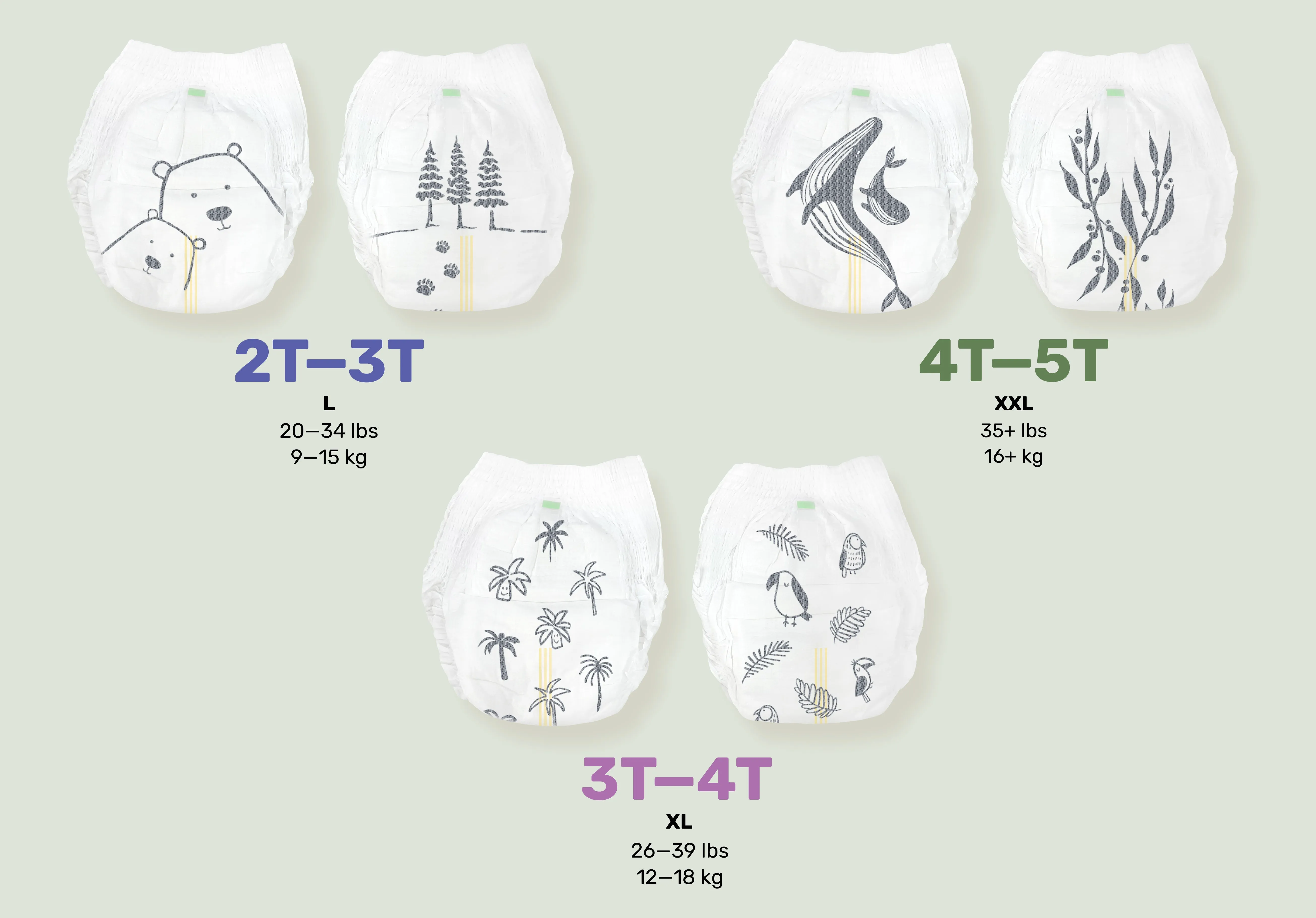 Clear Dry™ Natural Disposable Diaper Pants