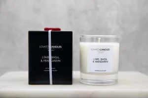 Clear Scented Candle with Luxury Black Box - Lime, Basil & Mandarin