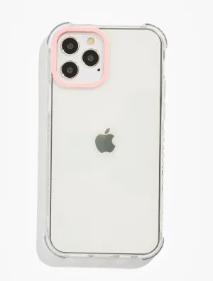 Clear Shock iPhone Case With Pink Camera Hole