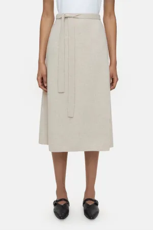Closed Wool Wrap Skirt
