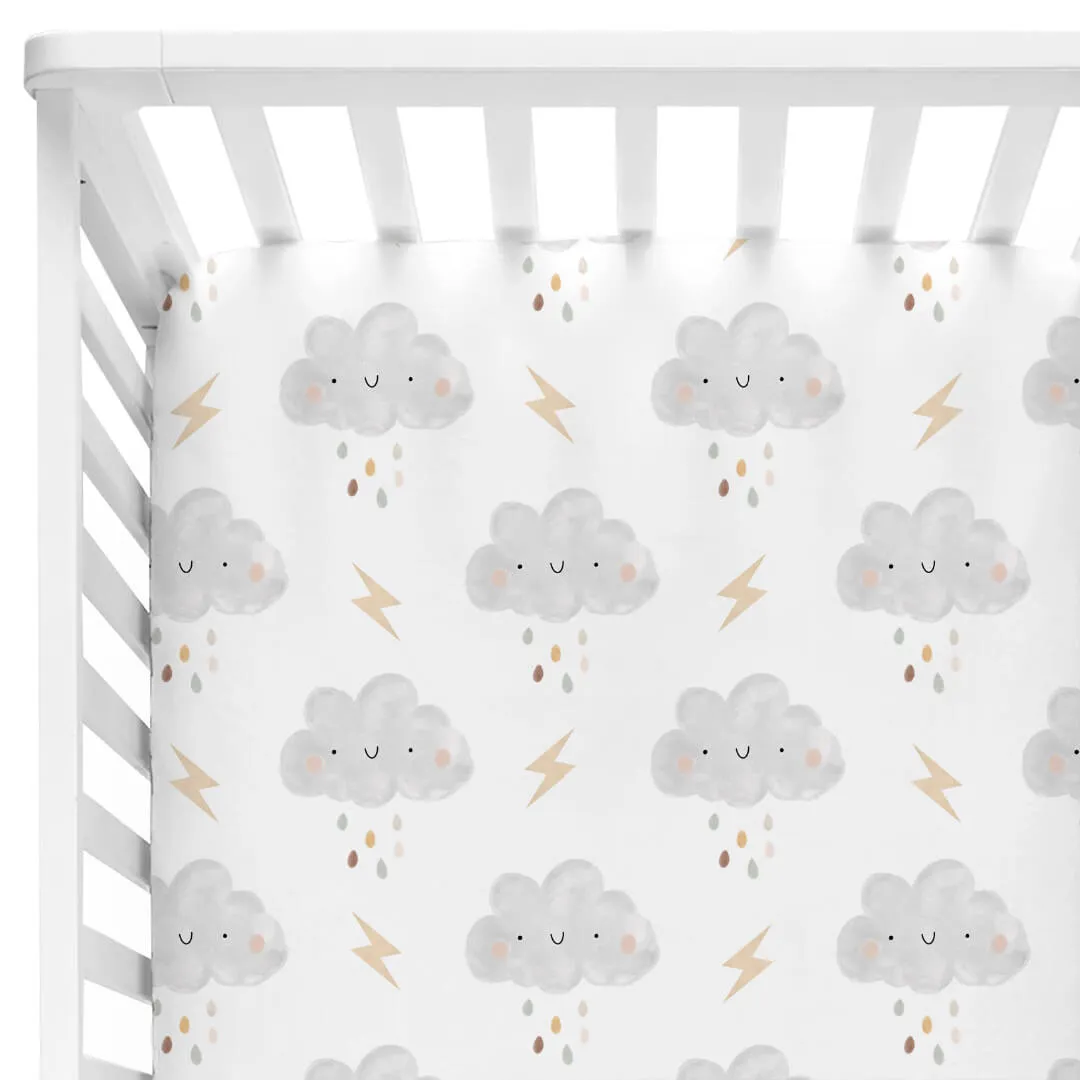 Cloudy Cuddles Crib Sheet