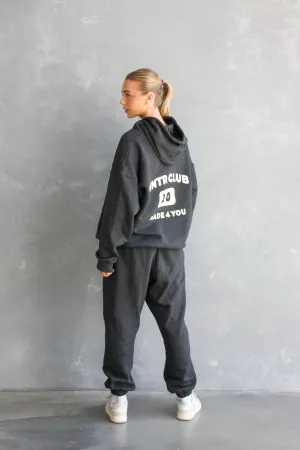 CLUB PUFF HOOD: charcoal