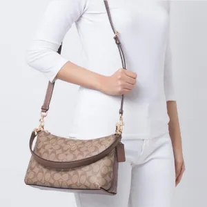 COACH Lewis Shoulder Bag In Signature Canvas (Brown)