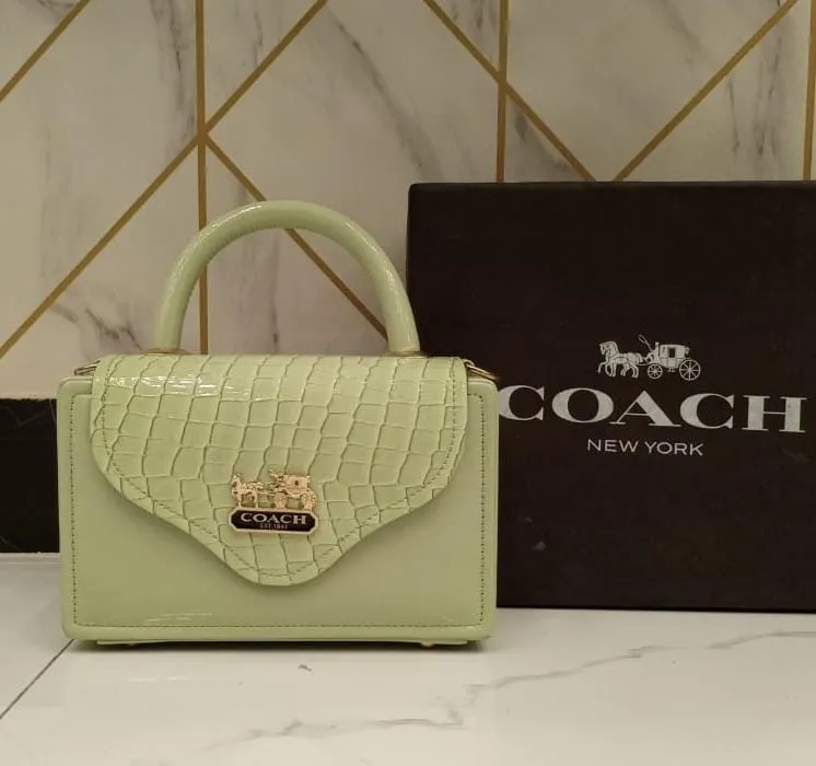 Coach Women's Handbag - Compact Size, Stylish Side Body (Green)