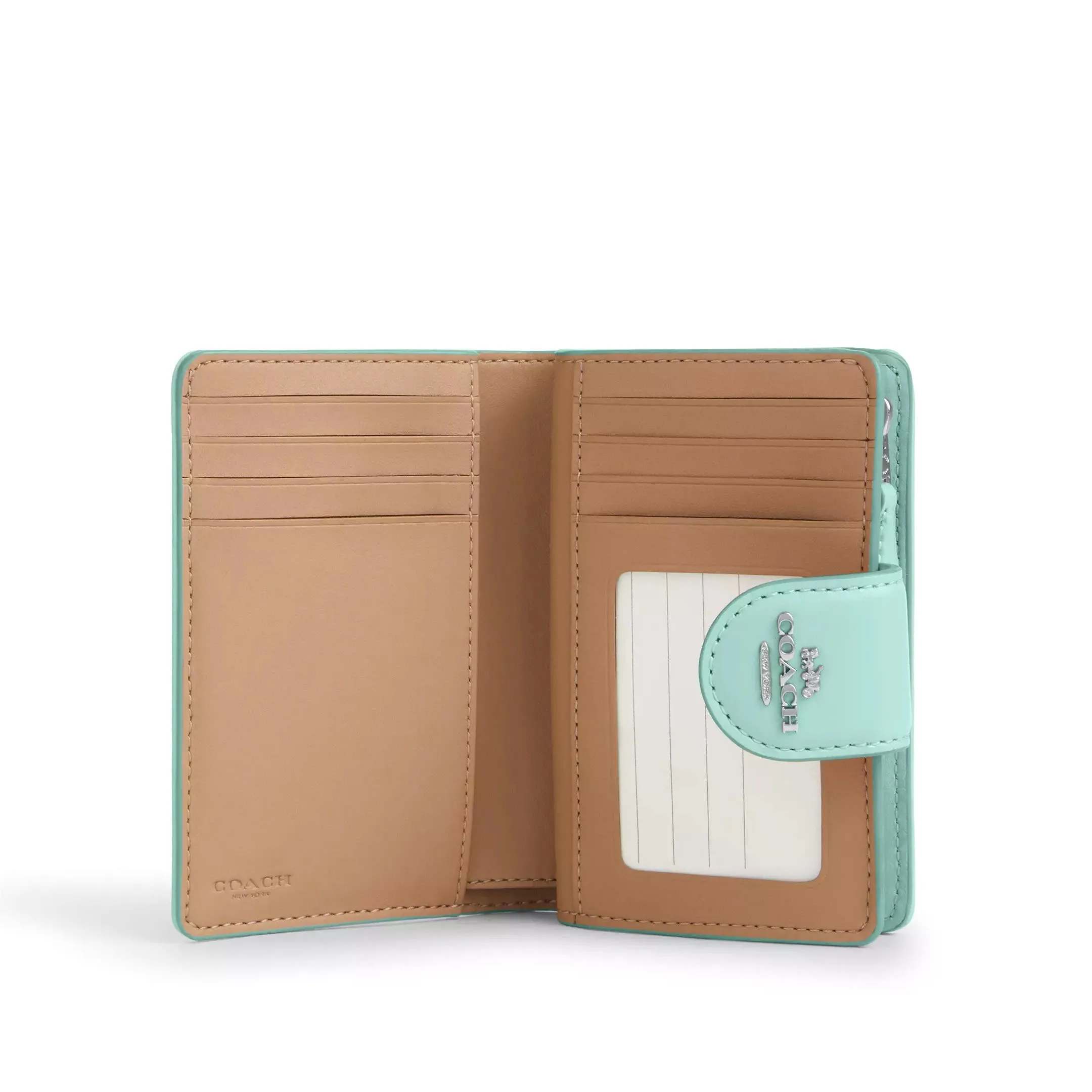 Coach Women's Medium Corner Zip Wallet In Signature Jacquard