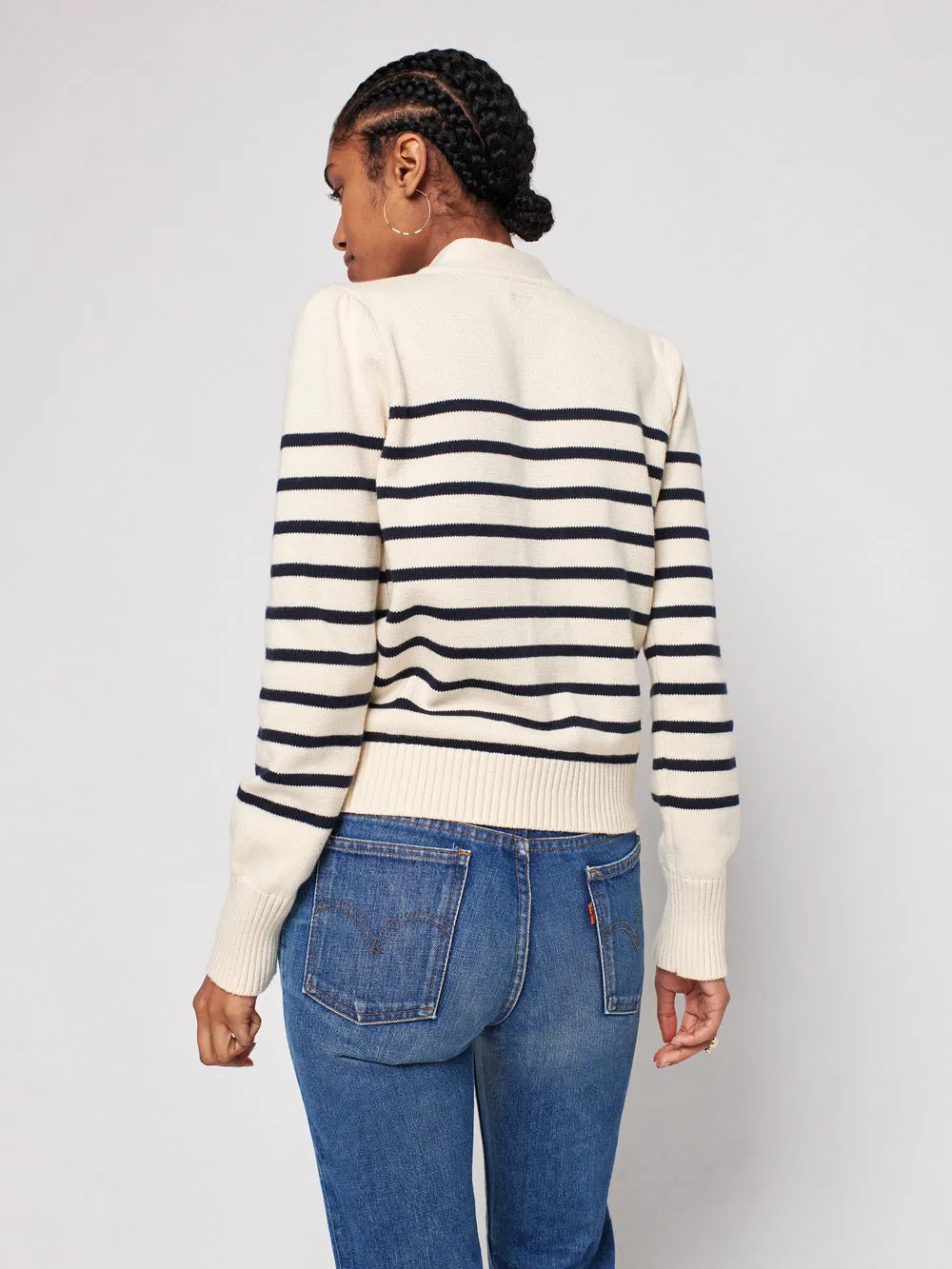 Coast Cardigan in Mariner Stripe