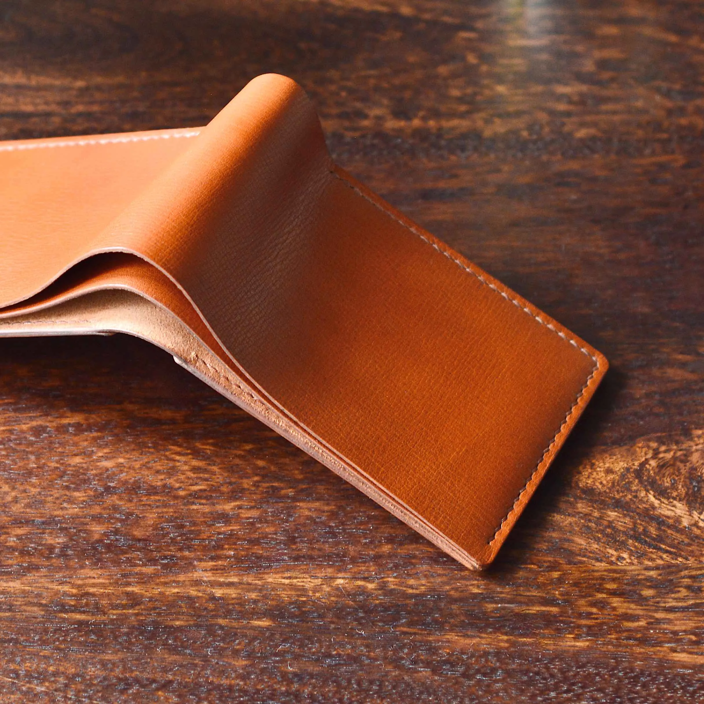 Coin Pocket Wallet No. 1 - Chestnut Textured Leather