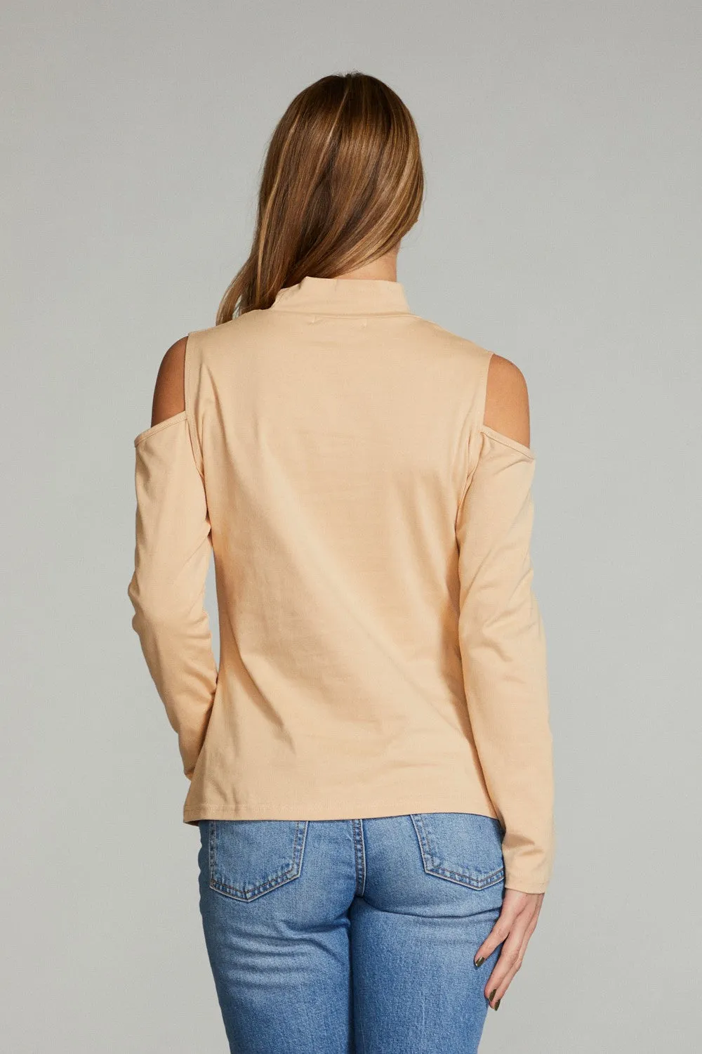 Cold shoulder long sleeve top