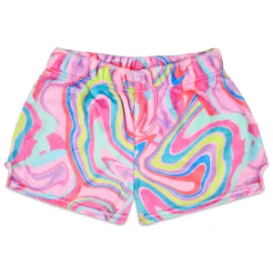 color swirl plush short